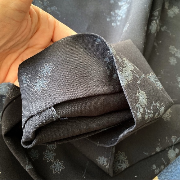 🖤 CLASSIC BLACK GREY FLORAL STRAIGHT LEG HIGH WAIST PANTS! - Picture 9 of 9